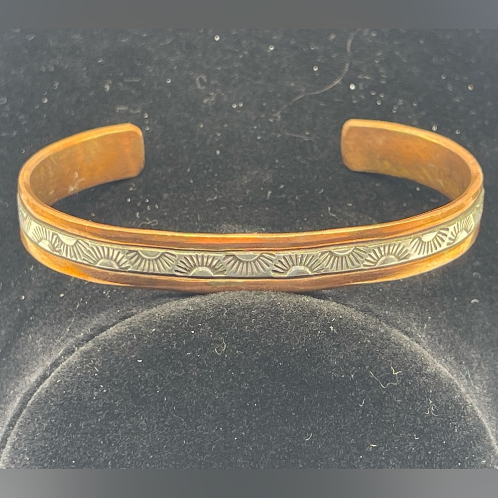 Copper and Silver Cuff Bracelet